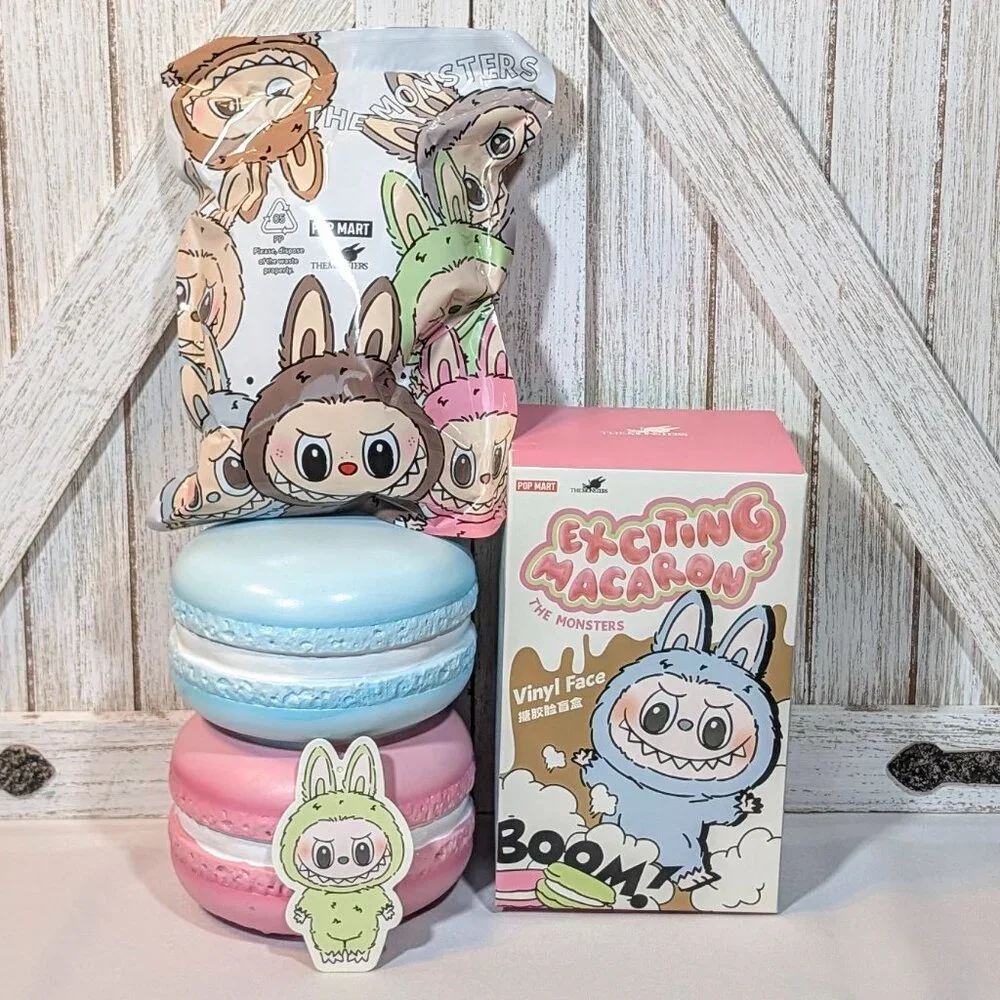 Authentic POP MART The Monsters Exciting Macaron Green Grape Labubu - NIB - Picture 1 of 9